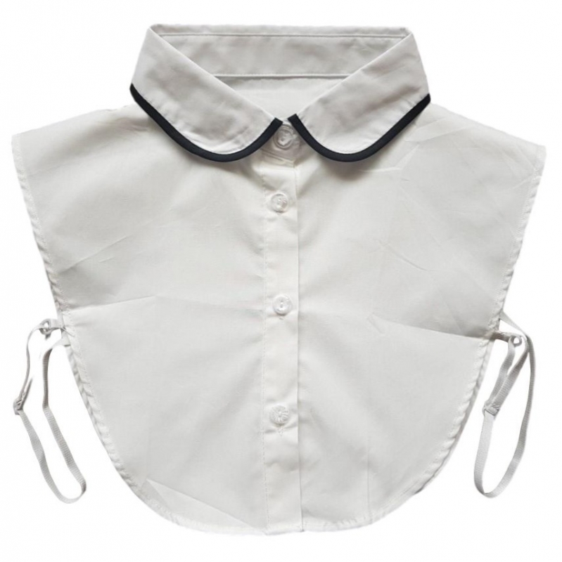 steekpenningen herhaling In het algemeen Losse blouse kraag met zwart randje - Losse Blouse Kraagjes