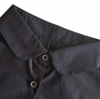 Losse blouse kraag - rond zwart