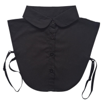 Zwart kraagje met ronde kraag