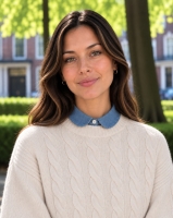 Denim kraagje met ronde kraag
