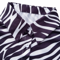 Los blouse kraagje met zebraprint