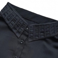 Losse blouse kraagjes - Zwart