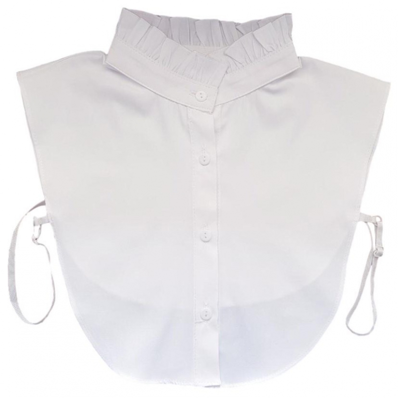 Wit blouse kraagje met opstaande kraag
