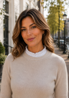Wit blouse kraagje met opstaande kraag