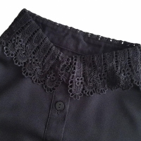 Zwart blouse kraagje met kant