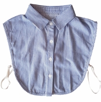 Los blouse kraagje - blauw wit gestreept