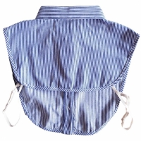 Los blouse kraagje - blauw wit gestreept