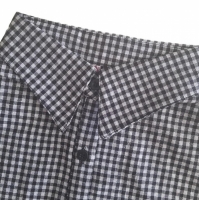 Los blouse kraagje - zwart/wit geruit
