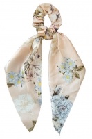 Roze haarlint met bloemenprint