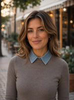 Denim dameskraagje lichtblauw