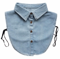 Los blouse kraagjes Jeans   licht blauw