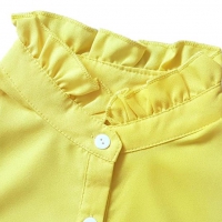Geel blouse kraagje met opstaande kraag