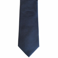 Donkerblauwe XL stropdas met stippen