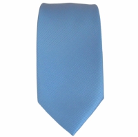 Lichtblauwe smalle stropdas - fijne rib - 6cm