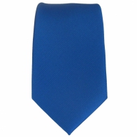 Donkerblauwe smalle stropdas - fijne rib - 6cm