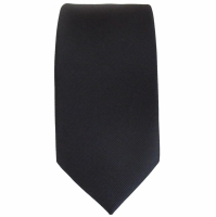Zwarte smalle stropdas - fijne rib - 6cm