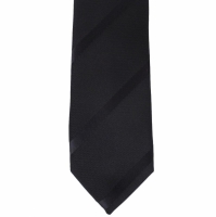 Zwarte smalle stropdas met strepen - 5cm
