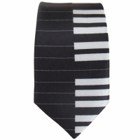Stropdas piano zwart/wit - 5cm