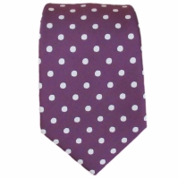 Paarse stropdas met stippen - 7cm
