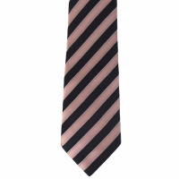 Stropdas met strepen roze/blauw - 8cm