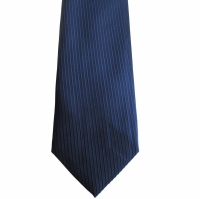 Donkerblauwe stropdas met verticale strepen - 7,5cm