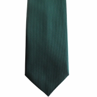 Groene stropdas met verticale strepen - 7,5cm
