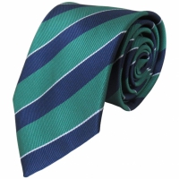 XL stropdas gestreept - groen/blauw