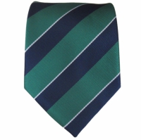 XL stropdas gestreept - groen/blauw