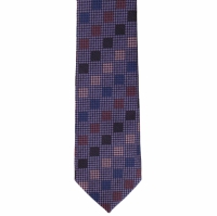 Paarse stropdas geblokt - 7,5cm