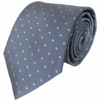 XL stropdas grijs met stippen