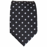 Zwarte stropdas met stippen - 7cm