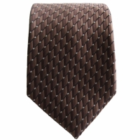 Bruine stropdas met ruit - 7,5cm
