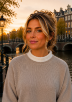 Witte losse col