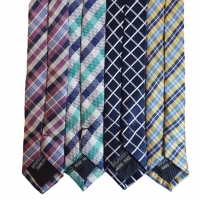 4x stropdassen met ruit - 8cm