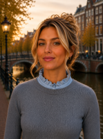 Lichtblauw kraagje met opstaande kraag