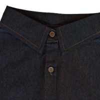 Spijkerstof kraagje donkergrijs