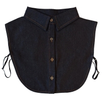 Spijkerstof kraagje donkergrijs