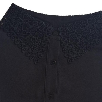 Zwart dameskraagje met kant