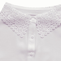 Offwhite dameskraagje met kant